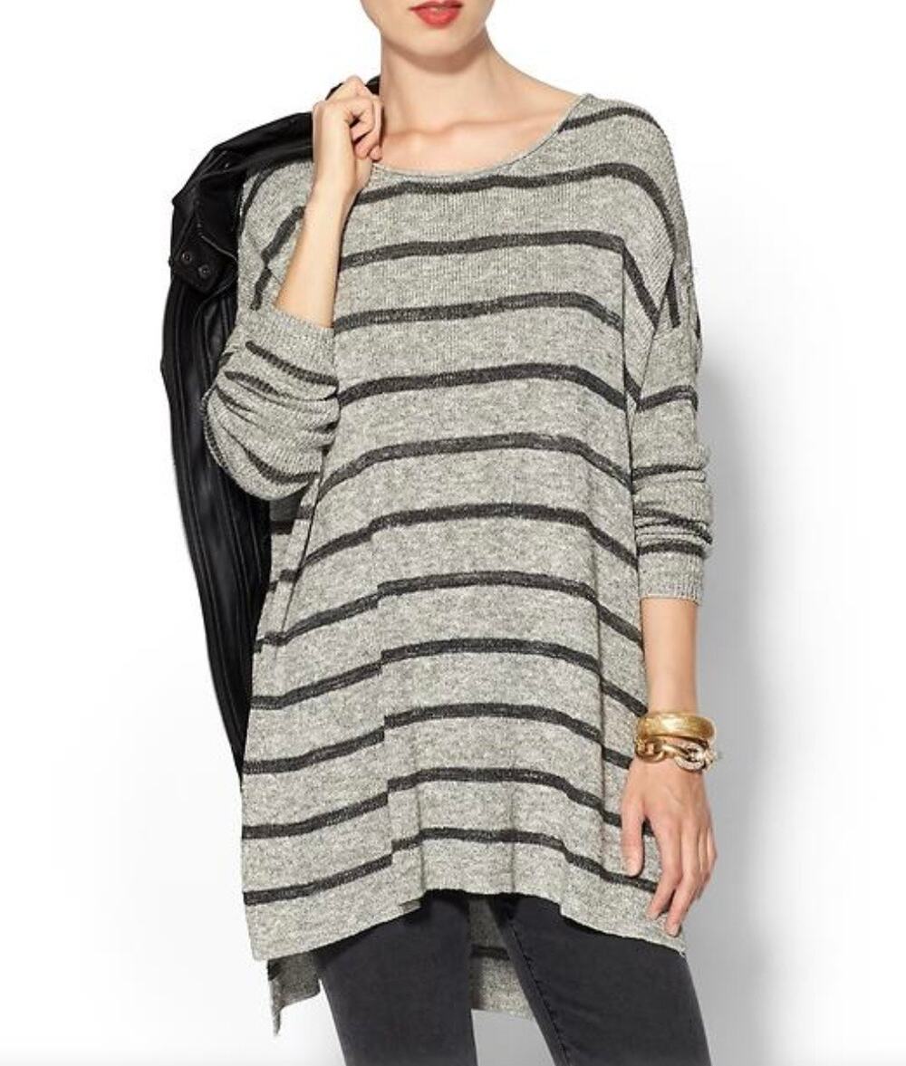 🔥Free People Gray Striped Oversized Shipping News
Tunic Sweater L Boho Grunge